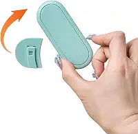 Trava de Segurança para Portas e Gavetas Sem Furos – Kit 2 Unidades, Adesivo Resistente, Proteção Infantil