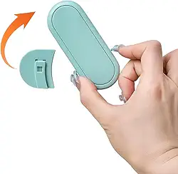 Trava de Segurança para Portas e Gavetas Sem Furos – Kit 2 Unidades, Adesivo Resistente, Proteção Infantil