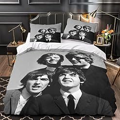 The Beatles Ensemble De Housse De Couette 3D Rock ‘n’ Roll Imprimé Motif Literie Groupe de Rock Ensemble De Housse De… - Les Beatles, Paul McCartney, John Lennon, RIngo Starr, George Harrison The Beatles Ensemble De Housse De Couette 3D Rock 'n' Roll Imprimé Motif Literie Groupe de Rock Ensemble De Housse De… – Image 3