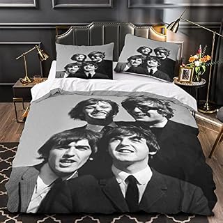 The Beatles Ensemble De Housse De Couette 3D Rock ‘n’ Roll Imprimé Motif Literie Groupe de Rock Ensemble De Housse De… - Les Beatles, Paul McCartney, John Lennon, RIngo Starr, George Harrison The Beatles Ensemble De Housse De Couette 3D Rock 'n' Roll Imprimé Motif Literie Groupe de Rock Ensemble De Housse De… – Image 3