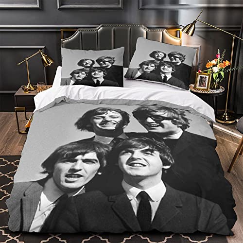The Beatles Ensemble De Housse De Couette 3D Rock ‘n’ Roll Imprimé Motif Literie Groupe de Rock Ensemble De Housse De… - Les Beatles, Paul McCartney, John Lennon, RIngo Starr, George Harrison The Beatles Ensemble De Housse De Couette 3D Rock 'n' Roll Imprimé Motif Literie Groupe de Rock Ensemble De Housse De… – Image 4