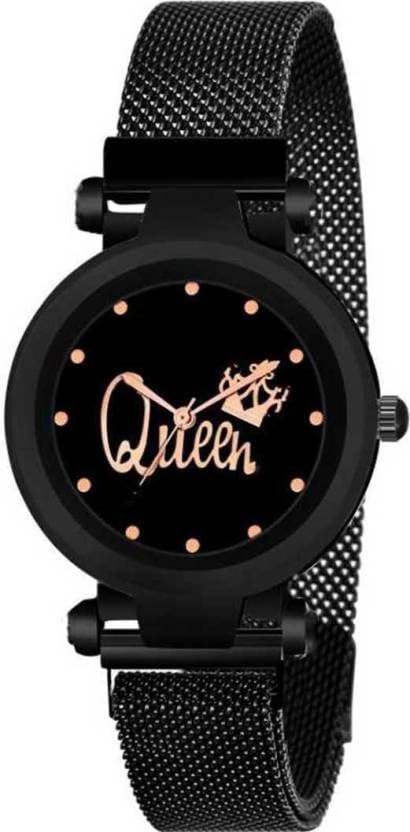 QALIBA Female Clock with Magnet Mash Strap Women Watches Rose Gold Black dail (B0CJ38X43C) Amazon Price History, Amazon Price Tracker