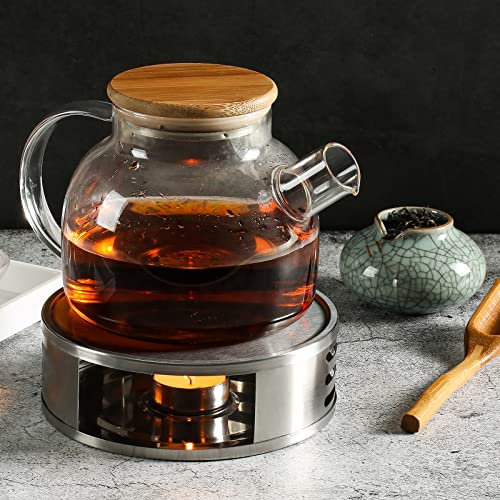 Mainmate Teapot Warmer With Candle Holder, Stainless Steel Tea Warmer For Glass, Ceramic Teapots And Other Heatproof Pots, Food Or Beverage Warming Use #TOP4