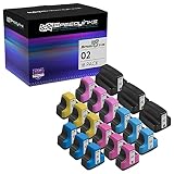 SPEEDYINKS Remanufactured Replacements for HP 02 Ink Cartridges with Smart chip (3 Black, 3 Cyan, 3