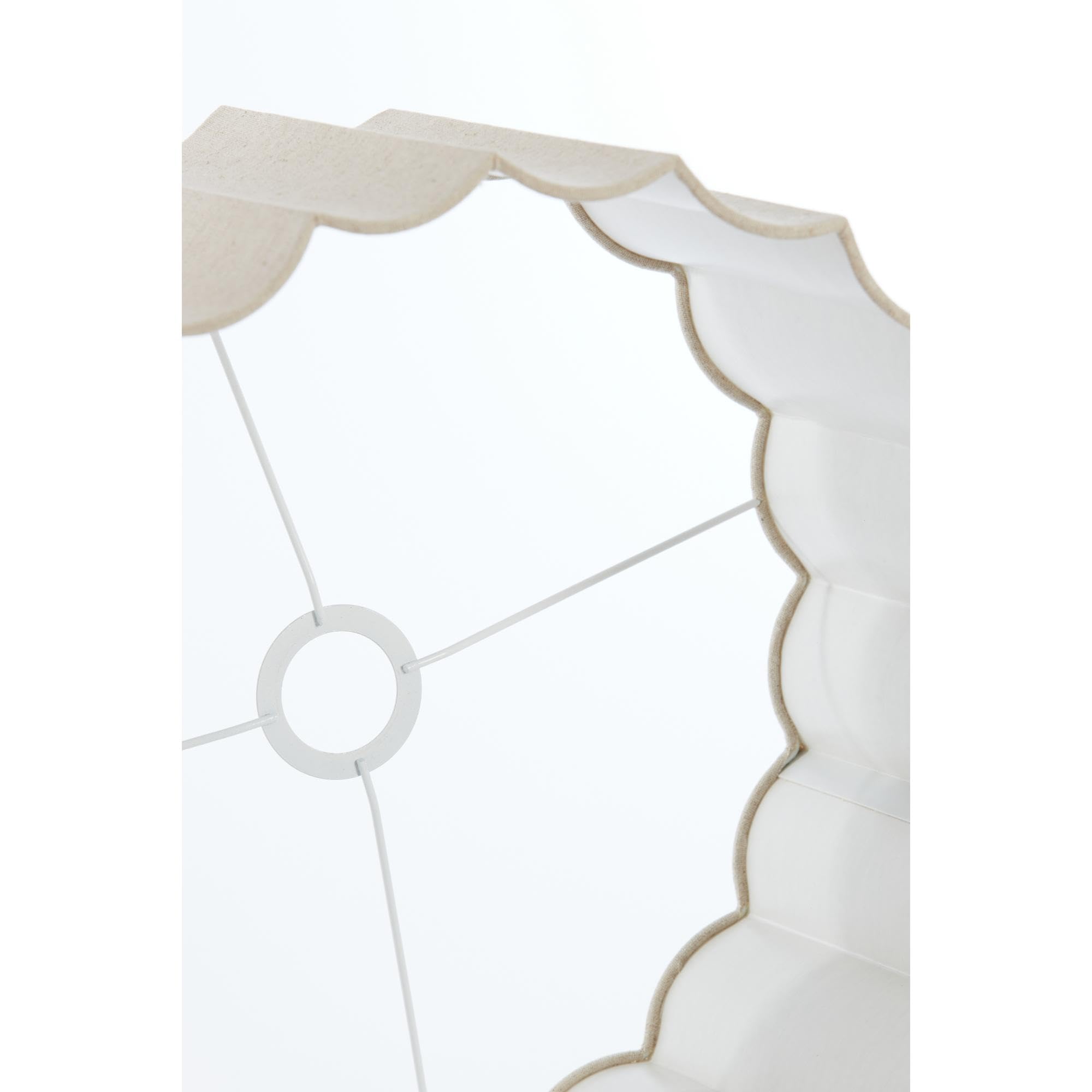 Light & Living Zylinder Lampenschirm Disli - Creme - 40x40x25cm | Rund - Modern - Textilien