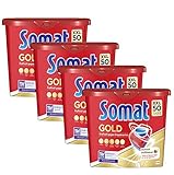 Somat, Gold, Spülmaschinentabs, 200 (4x50) Tabs, Extra-Kraft gegen Eingebranntes und Glanz-Effekt