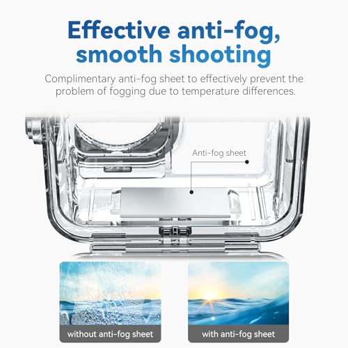 image for TELESIN Waterproof Case with Anti-Fog for DJI Osmo Action 6 Camera, Un