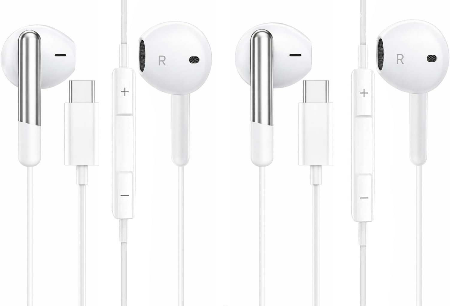 For iPhone 17/Air/17 Pro/17 Pro Max/16/16e/15 Earphones In-Ear Wired USB-C Headphones with Mic & Volume Control Type C Earbuds For iPhone Air/17/16/15/iPad 2025 Pro Mini