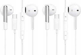 2Pack Samsung Galaxy A16/A17 Headphones USB C Headphone For Galaxy A16 Type C Earphones In-Ear Earbuds Earphones Wired Mic Volume Control HiFi Stereo Earbuds For Samsung A16 A17/A15/A14/36/A56/A34