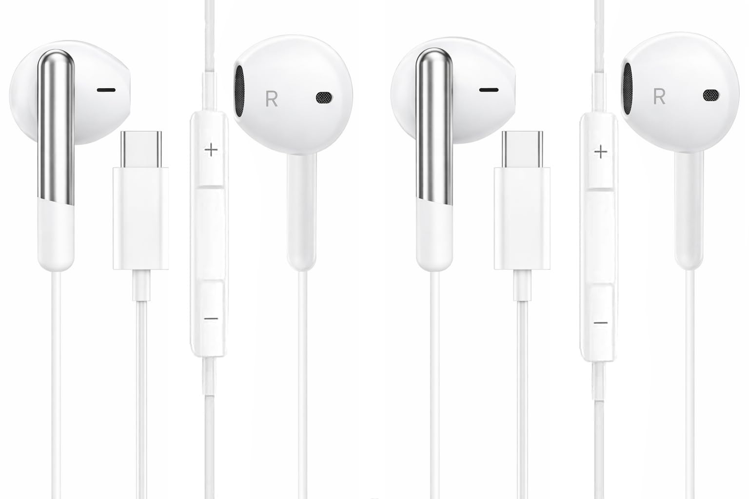 For iPhone 17/Air/17 Pro/17 Pro Max/16/16e/15 Earphones In-Ear Wired USB-C Headphones with Mic & Volume Control Type C Earbuds For iPhone Air/17/16/15/iPad 2025 Pro Mini