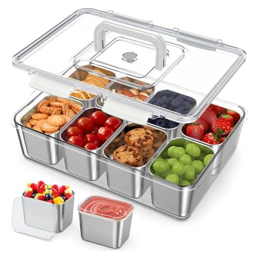 Snackle Box with 8 Stainless Steel Containers
