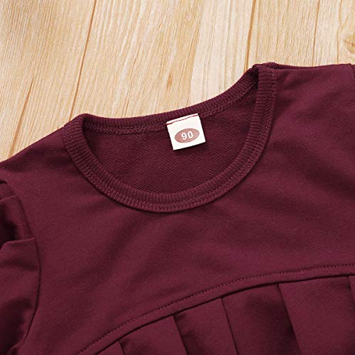 Image of CM C&M WODRO Toddler Girls Clothes Winter Warm Long Sleeve Tops+Long Pants Set