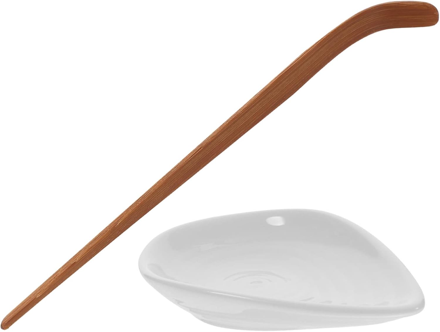 KICHOUSE Ceramic Loose Tea Scoop Tea Leaf Storage Dish for Teaset Tea Supplies Teabox