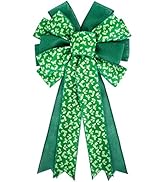 Patrick's Day Wreath Bow Green Shamrock Bowknot Irish Holiday DIY Crafts Gift Ribbon Bow Ornament...