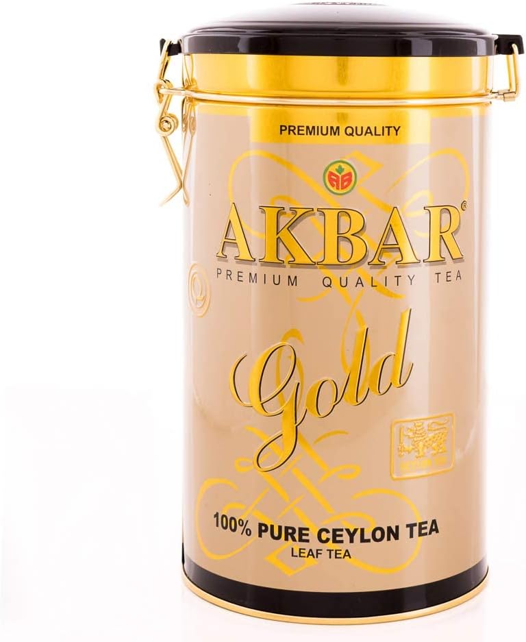 Pure Ceylon Leaf Tea Tin (Gold - 450g)