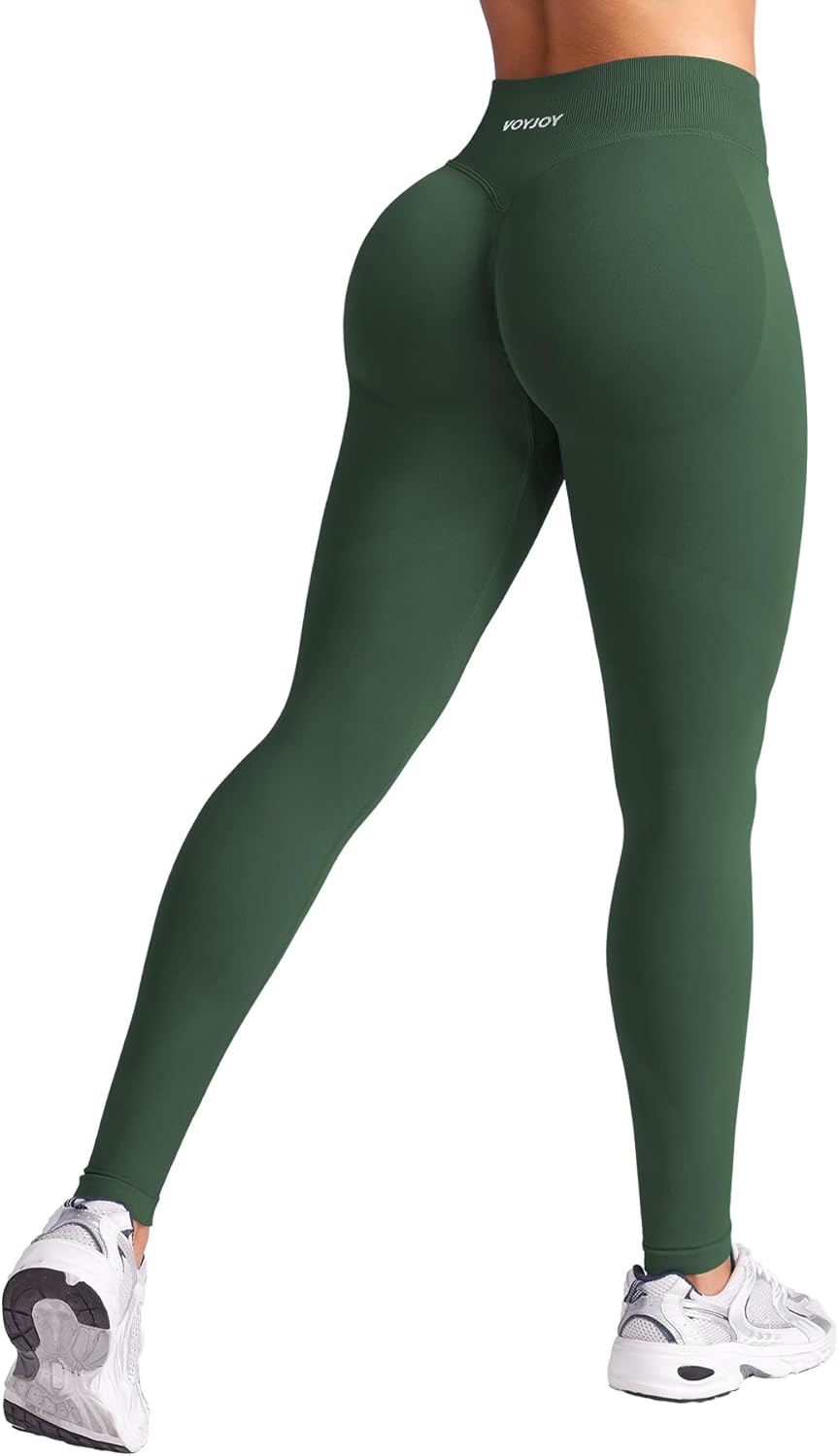 VOYJOY Workout Butt Lifting Leggings for Women Hidden Scrunch Tummy Control Gym Leggings Seamless Yoga Pants