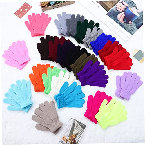 FRCOLOR 24pairs Finger Boys and Girls Gloves Thermal Outdoor Winter Gloves Knitted Boy Girl's Hand Warmers3