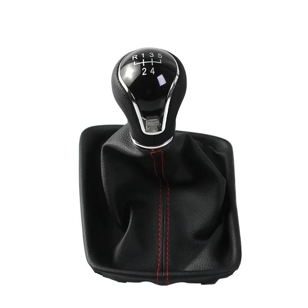Poanbcgy 5 Speed Black Red Auto Parts For Seat For Leon Iii Mk3 2012-2020 Gear Shift Knob Lhd With Shifter Level Stick Gaiter Boot Dust Cover(5 Speed Black Red)