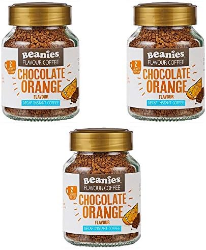 Beanies Decaf Chocolate Orange Instant Coffee Jar 50g, 3 Pack