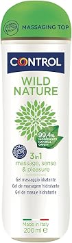 Control Wild Nature 3in1 Glide and Massage Gel with Applicator Attachment Paraben-Free and Non-Stick 200 ml