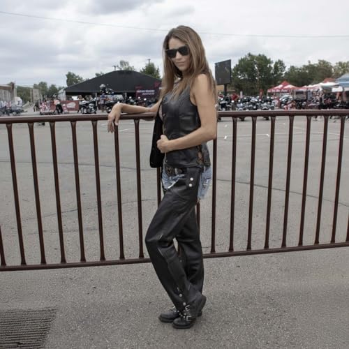 Image of Milwaukee Leather Women's Premium Classic Leather Motorcycle Rider Vest w /Adjustable Side Laces
