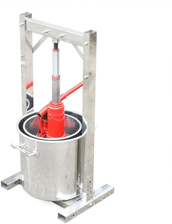 Hydraulic Fruit Press, Grape Press 12L 304 Stainless Steel Fruit Press with