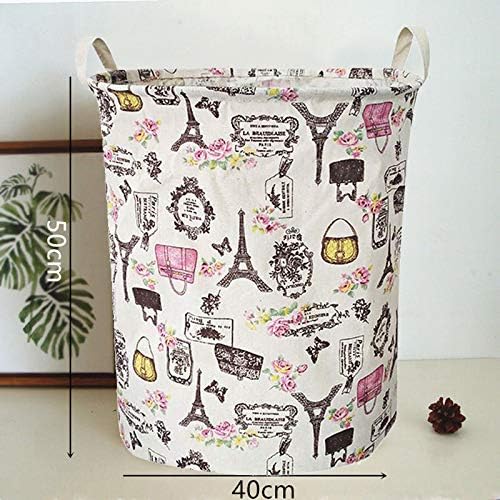 Miniatura 3 de Cesta de almacenamiento grande impermeable, organizador de ropa sucia, cesta de lavandería de París, práctica canasta para el cuarto del bebé, para