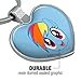 My Little Pony Rainbow Dash Face Keychain Heart Love Metal Key Chain Ring