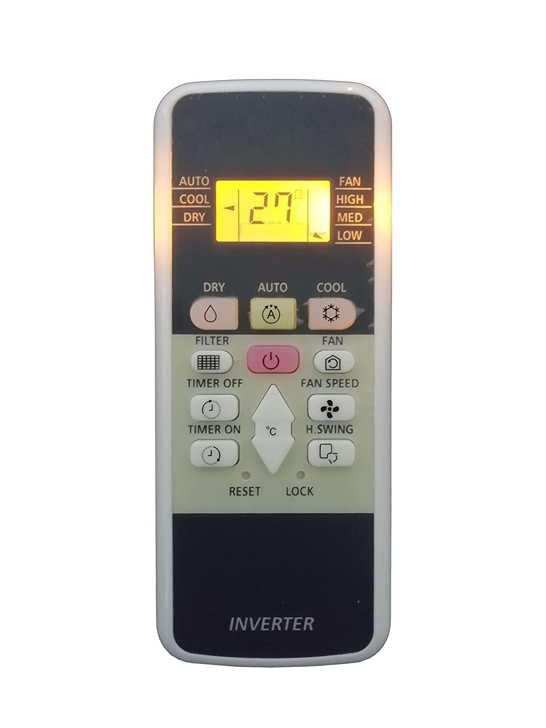 5 Years Warranty Ac Remote Replacement for Hitachi Inverter Ac Remote 1.5 ton, 1 ton, 2 ton (AC-220) with Backlight, Same As-image-21