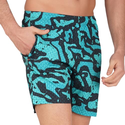 Image of GYMIFIC Sports Training Running Dry Fit Solid Shorts for Men (Pack of 2) (XL, Black /TBLUE)