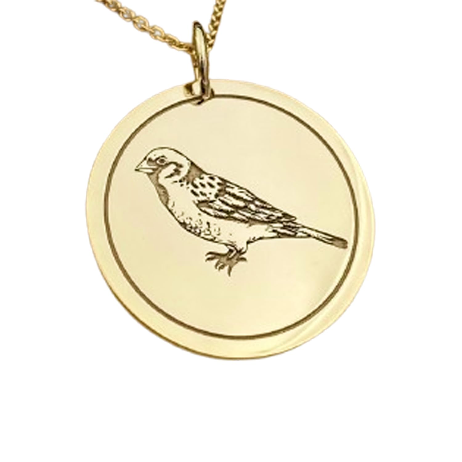 Pendentif pièce de monnaie cardinal argent plaqué or - 4