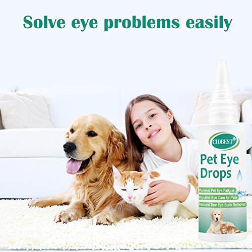 CIDBEST Cat ＆Dog Eye Drops, Eye Wash for Dogs, Pet Eye Care, Relieve Pet Eye Fatigue, Pain-Free Solution for Allergies, Pink Eye, Burning, Itching ＆ Daily Maintenance - Thumbnail 4