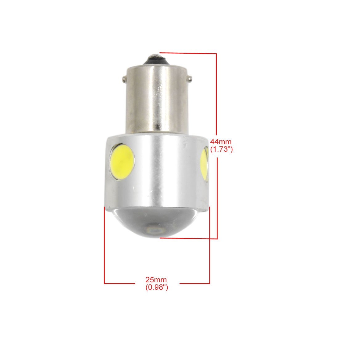 uxcell 2Pcs 1156 White COB LED Projector Lens Car Tail Brake Backup Reverse Light