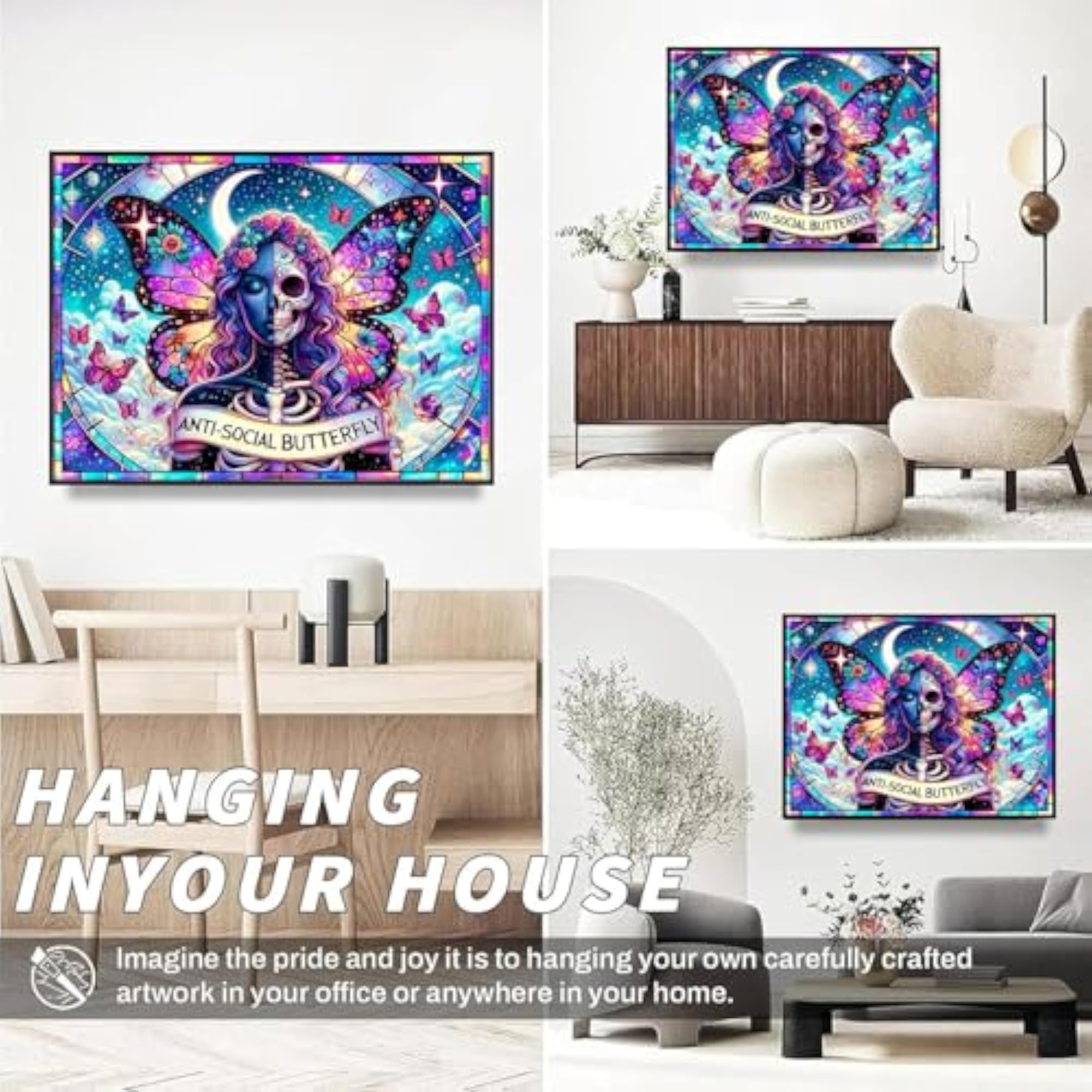 Sugar Skull Diamond Art Kits for DIY Butterfly Decor