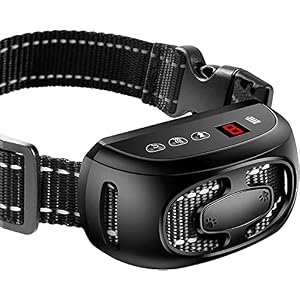 CLEEB BOUG Dog Bark Collar No Bark Training Rechargeable Anti Barking Collar with 9 Adjustable Sensitivity and Intensity Beep Shock Vibration for Small Medium Large Dogs Black