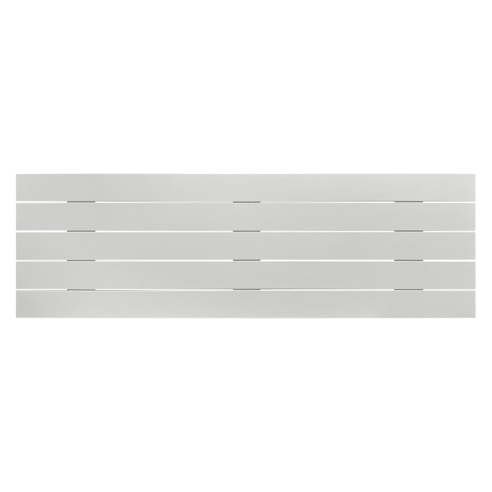 DHOME Tête de Lit en Bois Recyclé MDF Style Palette Horizontale Lit en Palettes Ferrures incluses (145cm, Blanc Solide)