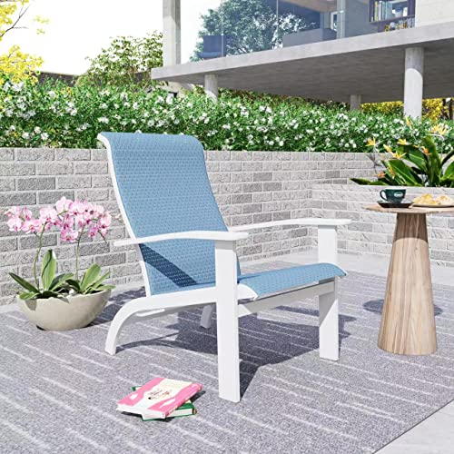 Anmutig Aluminum Frame Adirondack Chair, Patio Adirondack Chair Weather Resistant, Lawn Chair For Outdoor Porch Garden Backyard Deck (Blue) #TOP7