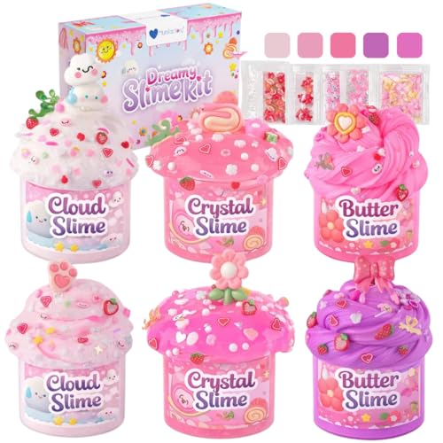 Slime Kit for Girls 6 Pack Cloud Slimes for Kids Ages 612 Party Favors & birthday Giveaways Gift for kids