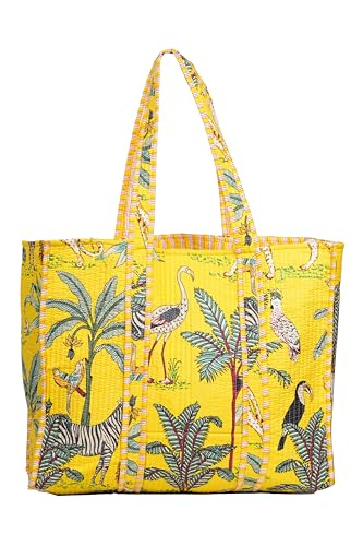 Grand sac fourre-tout vintage en coton pour usage quotidien et shopping