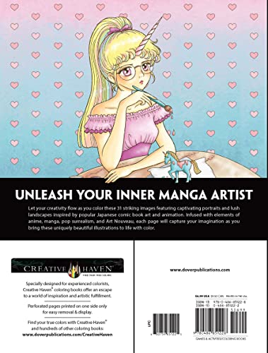 Dover Publications 9780486851228 Creative Haven Manga Muses Coloring Book: Inspiring Anime thumb #1