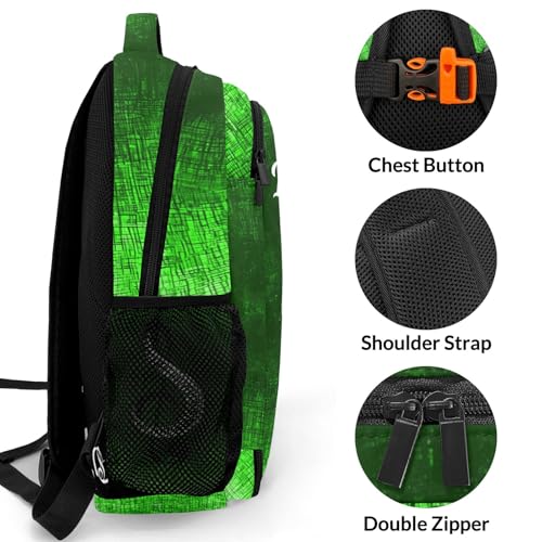 Personalized Love Music Green Piano Backpack Multifunctional Waterproof Laptop Bag for Boy Girl Travel Gift3