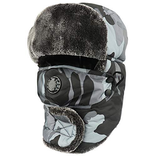Camouflage hiver bomber chapeau thermique et chapka étanche contre le vent glacial