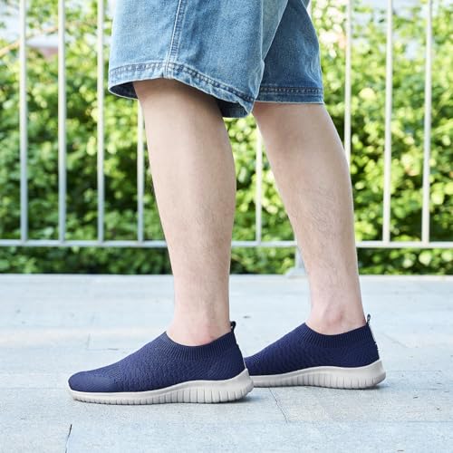 Image of TIOSEBON Men's Slip On Walking Shoes Arch Support Knit Mesh Lightweight Casual Comfortable Gym Workout Running Tennis Travel Standing Sneakers