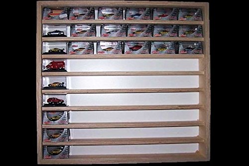 V09 Vetrina espositiva | 54 x 55 x 7,5 cm | in legno di betulla non trattato | 9 ripiani | 2 ante plexiglass scorrevoli | Modellismo | Collezionismo | Scala N e Z