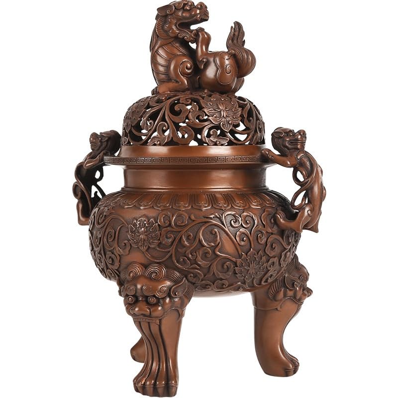 Porte-encens en cuivre antique TUSUOD pour méditation d'intérieur