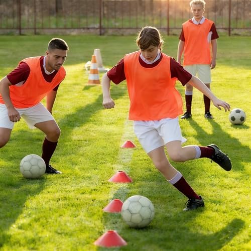 Jerhyun 20 Piezas Juego de Conos para Fútbol, Conos de Entrenamiento Adecuado Hockey, Fútbol, Balonmano o Ayudas Entrenamiento Coordinació(20) - imagen 6
