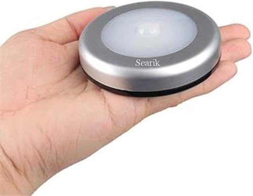 Miniatura 5 de 6 piezas de luz nocturna con sensor de movimiento para interiores, inalámbrica, funciona con pilas, luces de paso inalámbricas para debajo del