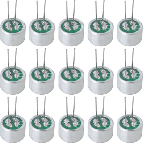 JJHXSM ピン付きマイクピックアップ エレクトレットコンデンサーマイクピックアップ 0.35x0.75インチピン付き PCB DIYオーディオプロジェクト プロフェッショナルオーディオ機器 15個