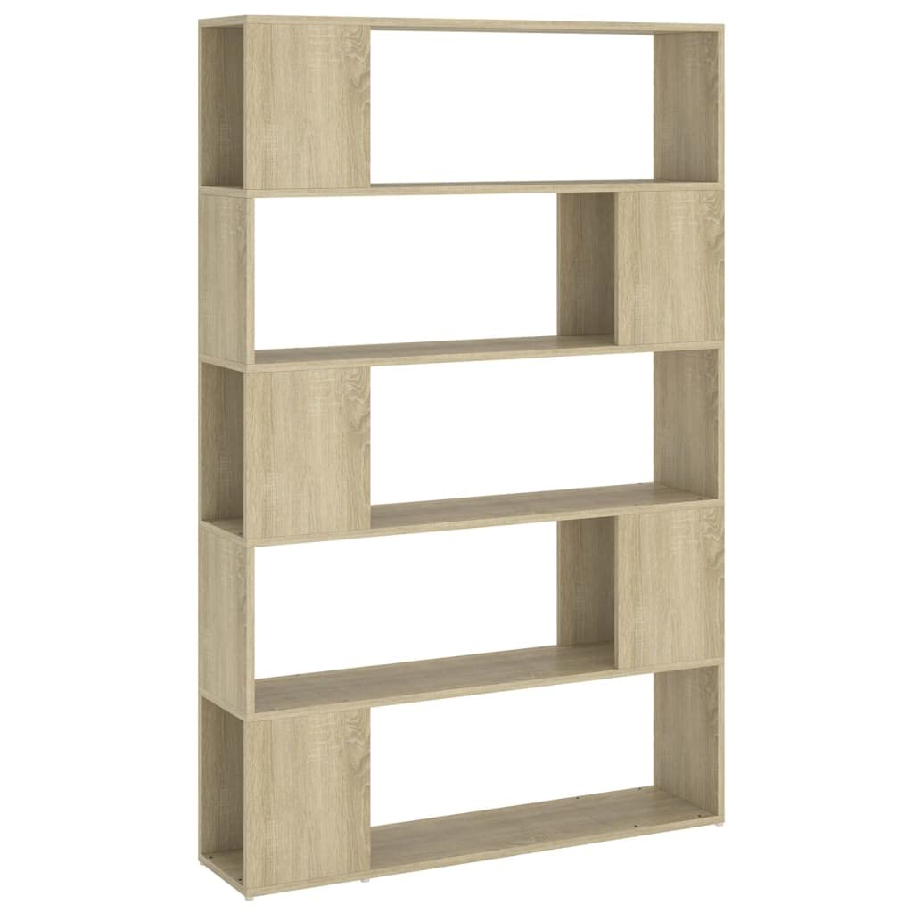 vidaXL Book Cabinet Room Divider Home Living Room Office Furniture Room Partition Privacy Screen Book Cabinet Storage Rack Chest Sonoma Oak Chipboard โ image 1