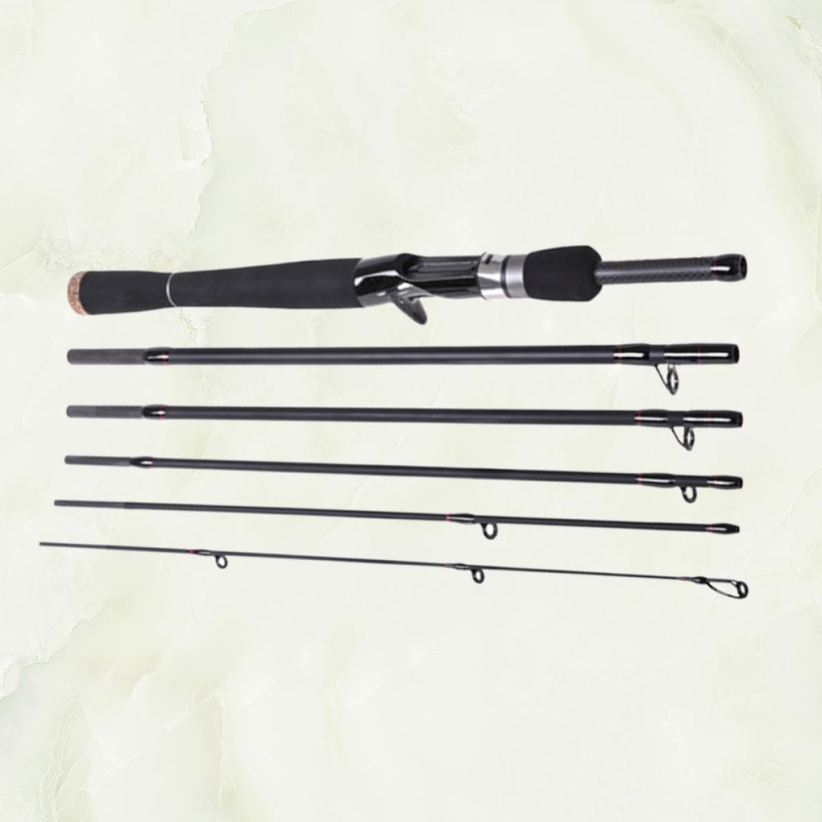 Housoutil Canna da Pesca in Carbonio 6 Sezioni 2.4m Leggera e Resistente Flusso Fluido per Pesca in Mare e Acqua Dolce
